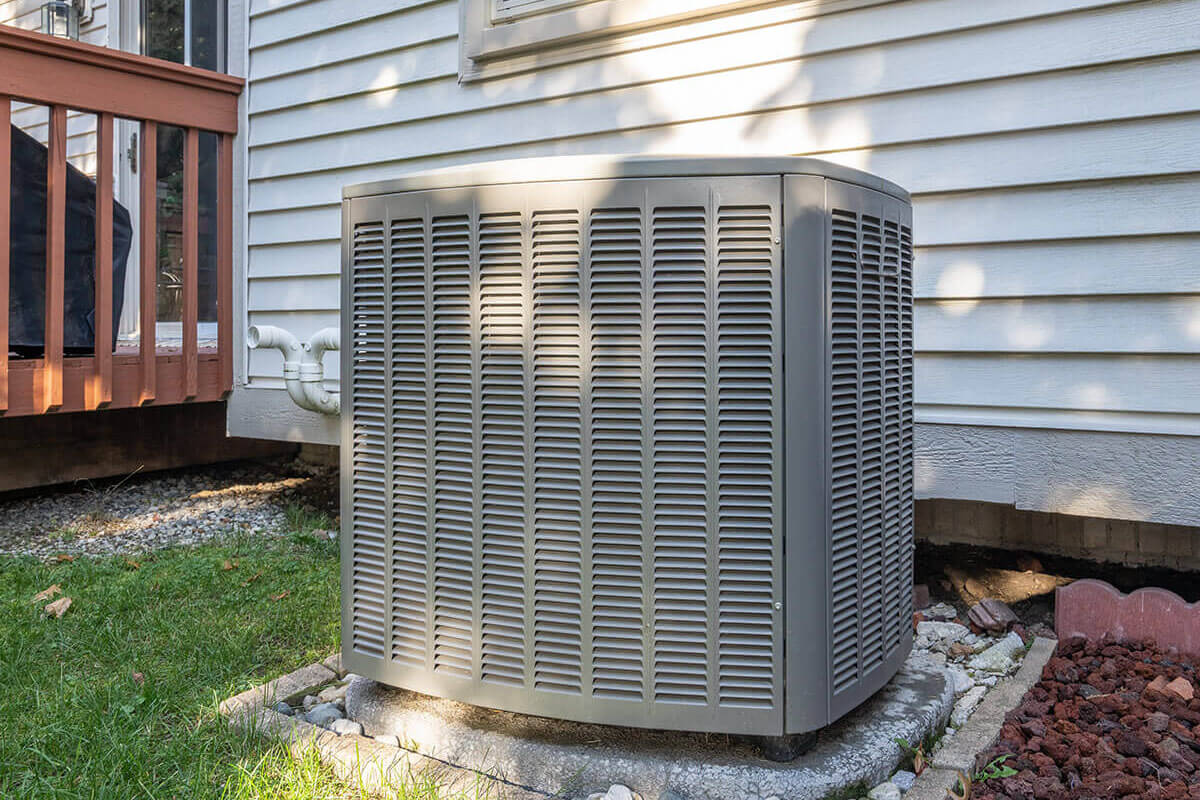 HVAC unit next to a house